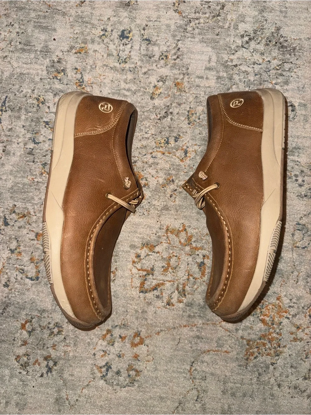 ROPER Men's Casual Brown Leather Moc Toe Boat Shoes Size 11D